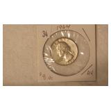 1964 Washington Silver Quarter - AU