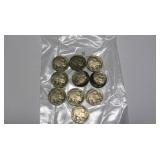 10 Assorted Buffalo Nickels worth $1.00 each