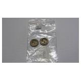 2 1980 Kennedy Half Dollars - AU condition