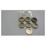 7 1983 Kennedy Half Dollars - AU condition