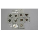 10 Assorted Buffalo Nickels worth $1.50 each