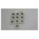 10 Assorted Buffalo Nickels worth $1.50 each