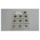 10 Assorted Buffalo Nickels worth $1.50 each