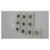 10 Assorted Buffalo Nickels worth $1.75 each