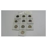 10 Assorted Buffalo Nickels worth $2.00 each