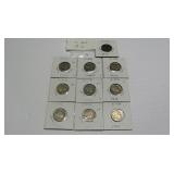 10 Assorted Buffalo Nickels worth $2.00 each