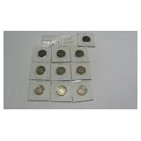 10 Assorted Buffalo Nickels worth $3.00 each