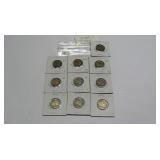10 Assorted Buffalo Nickels worth $3.00 each