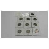10 Assorted Buffalo Nickels worth $5.00 each