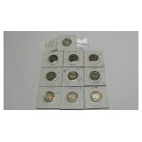 10 Assorted Buffalo Nickels worth $3.00 each