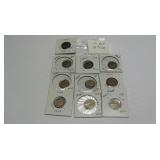 10 Assorted Buffalo Nickels worth $4.00 each