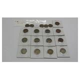 18 Assorted V Nickels worth $1.75 each