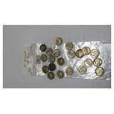 21 Assorted Mercury Dimes worth $3.00 each