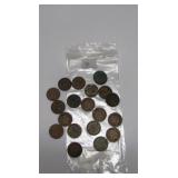 20 Assorted Indian Head Pennies worth $3 each