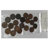 20 Assorted Indian Head Pennies worth $2 each
