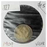 1909 Indian Head Penny - VG8 Condition