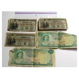 Lot Military Payment Certificates & Bahamas