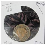 1905 Indian Head Penny - F12 Condition