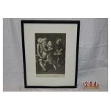 Teeth Drawn with a touch framed 1773