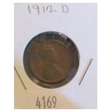 1912 D Lincoln Penny VG8 Condition