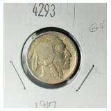 1917 Buffalo Nickel G4 Condition