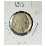 1917 Buffalo Nickel G4 Condition