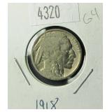 1918 Buffalo Nickel G4 Condition