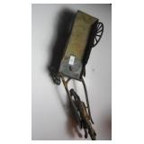 Cast Iron Horse and Metal Wagon