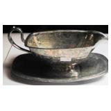 Gotham Silver on Copper Gravy bowl and tray #504