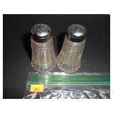 Vintage molded glass Salt and Pepper Shakers