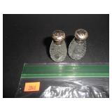 Small Decorative Glass Salt and Pepper Shakers
