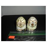 Green & White Salt and Pepper Shakers