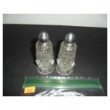 Vintage Glass Salt and Pepper Shakers