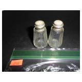 Vintage Glass Salt and Pepper Shakers