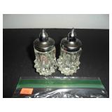 Diamond Point Salt and Pepper Shakers