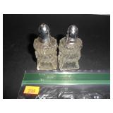 Vintage Glass Salt and Pepper Shakers