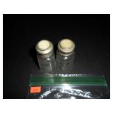 Vintage Glass Salt and Pepper Shakers
