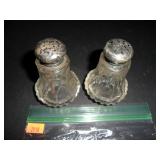 Vintage Glass Salt and Pepper Shakers