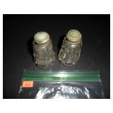 Vintage Glass Salt and Pepper Shakers