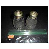Vintage Glass Salt and Pepper Shakers