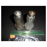Vintage Glass Salt and Pepper Shakers
