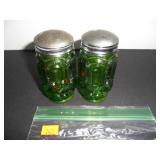 Vintage Smith Green Salt and Pepper Shakers