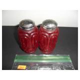 Ruby Red Salt and Pepper Shakers