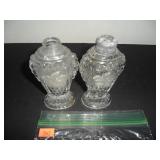 Decorative Glass Salt and Pepper Shakers