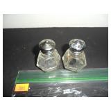 Vintage Glass Salt and Pepper Shakers