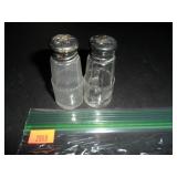 Vintage Glass Salt and Pepper Shakers