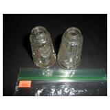 Vintage Glass Salt and Pepper Shakers