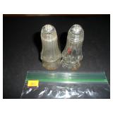 Vintage Glass Salt and Pepper Shakers