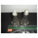 Vintage Glass Salt and Pepper Shakers
