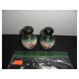 Light & Dark Green with flowers Salt and Pepper Sh